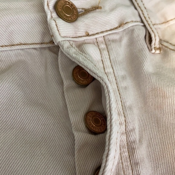 PacSun Button Fly Mid Rise Denim Shorts in Blush - Picture 7 of 7